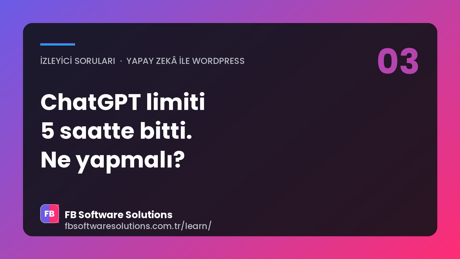 ChatGPT Plus Limiti 5 Saatte Bitti: Yapay Zekâ ile Çalışırken Limitlere Takılmamak İçin 5 Yöntem