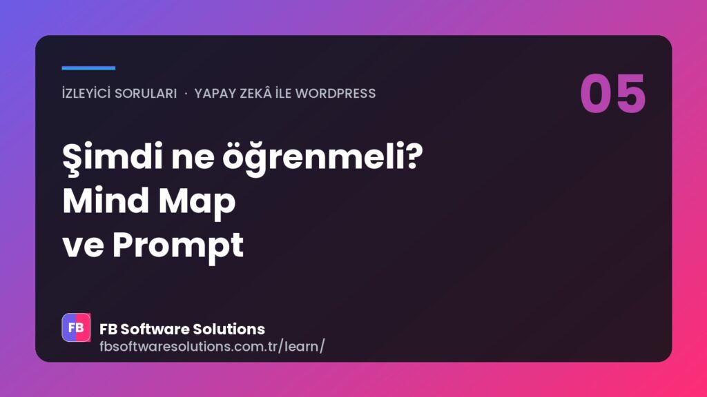 Yapay Zekâ Boş WordPress’e Eklentisiz Site Yaptı: Şimdi Mind Map ve Prompt Öğrenme Zamanı mı?