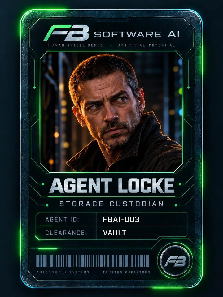 FB Server ajan kartı: Agent Locke — Depolama sorumlusu