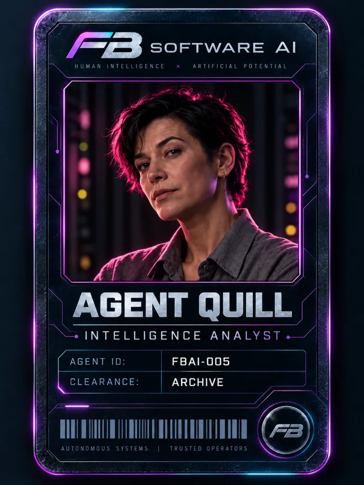 FB Server ajan kartı: Agent Quill — İstihbarat analisti