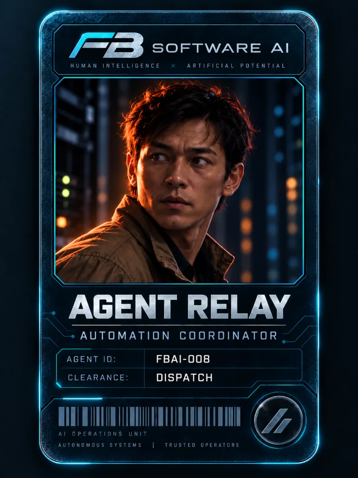 FB Server ajan kartı: Agent Relay — Otomasyon koordinatörü